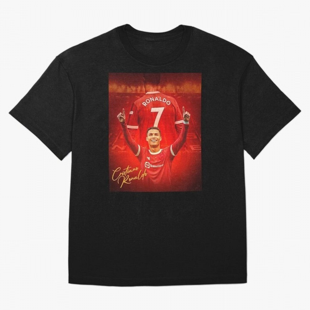 Cristiano Ronaldo Poster Oversized T-Shirt Create FIFA World Cup 2026 for Fans of Neymar and Germany, Bringing Vintage Soccer Flavor, Modern Football Stars, National Flags and Final Night Emotion; Ideal for Football Dads, Football Moms, Friends,