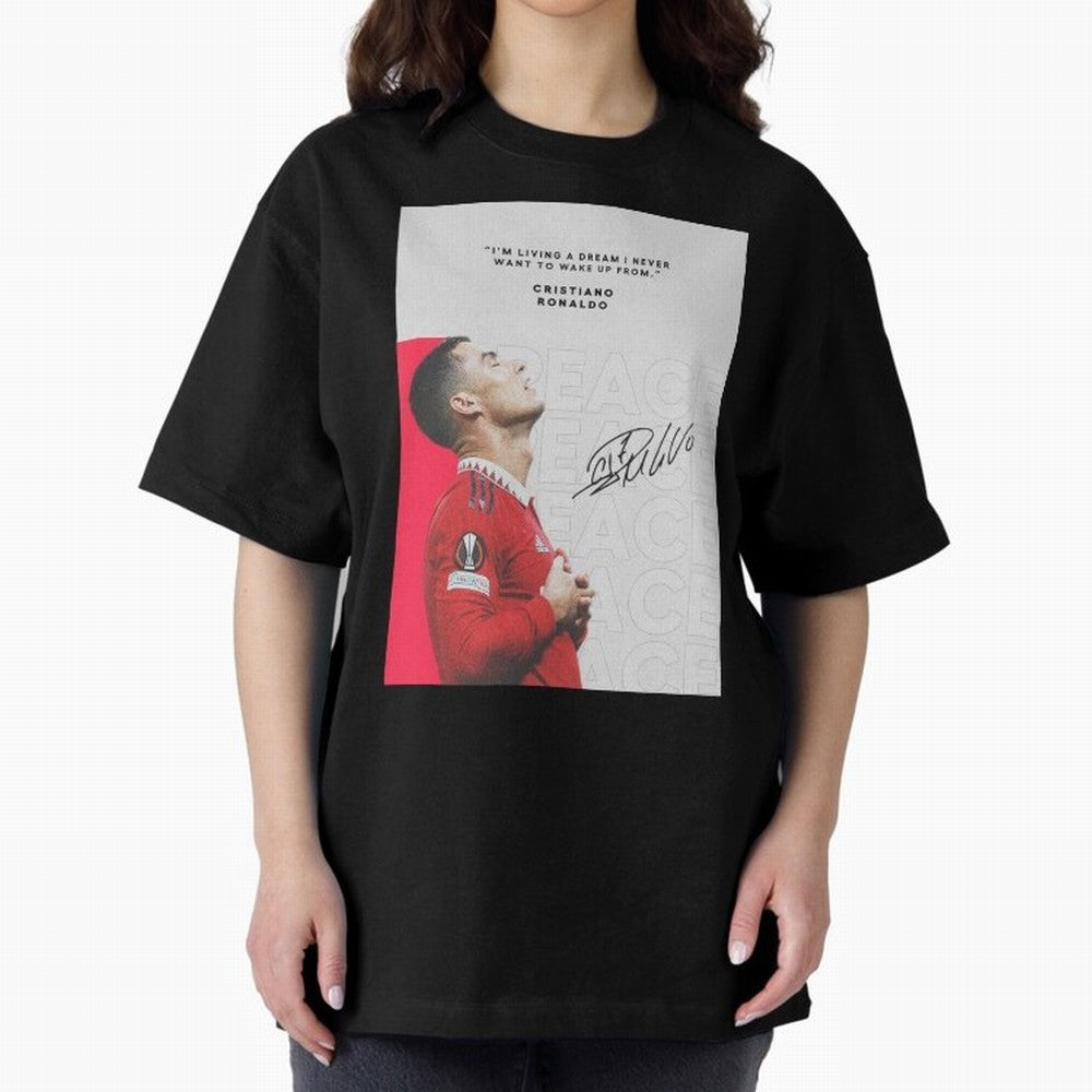 PEACE OF MIND Oversized T-Shirt Stand Proud for Match Day Hype around FIFA World Cup 2026, Neymar, Haaland and Cristiano Ronaldo, France, Football History, Final Match Energy, Crowd Noise and Once in a Lifetime Moments; Great for Watch Parties,