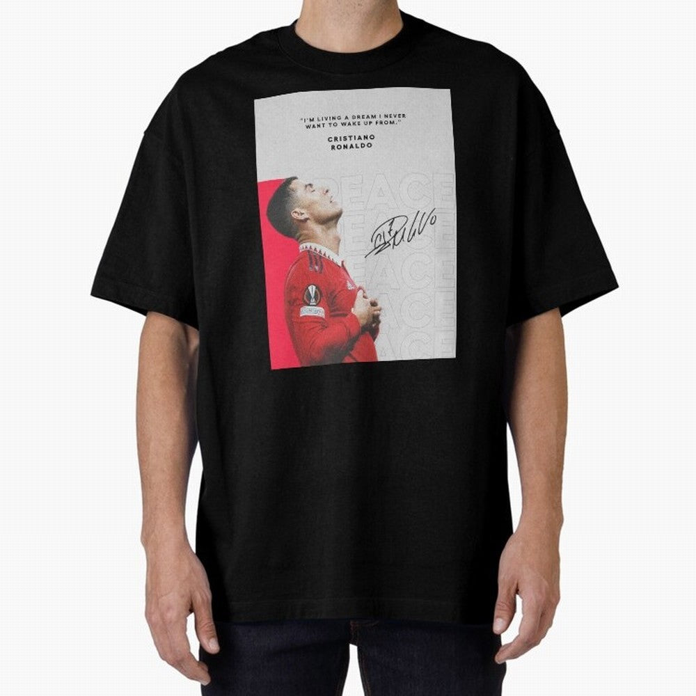 PEACE OF MIND Oversized T-Shirt Stand Proud for Match Day Hype around FIFA World Cup 2026, Neymar, Haaland and Cristiano Ronaldo, France, Football History, Final Match Energy, Crowd Noise and Once in a Lifetime Moments; Great for Watch Parties,