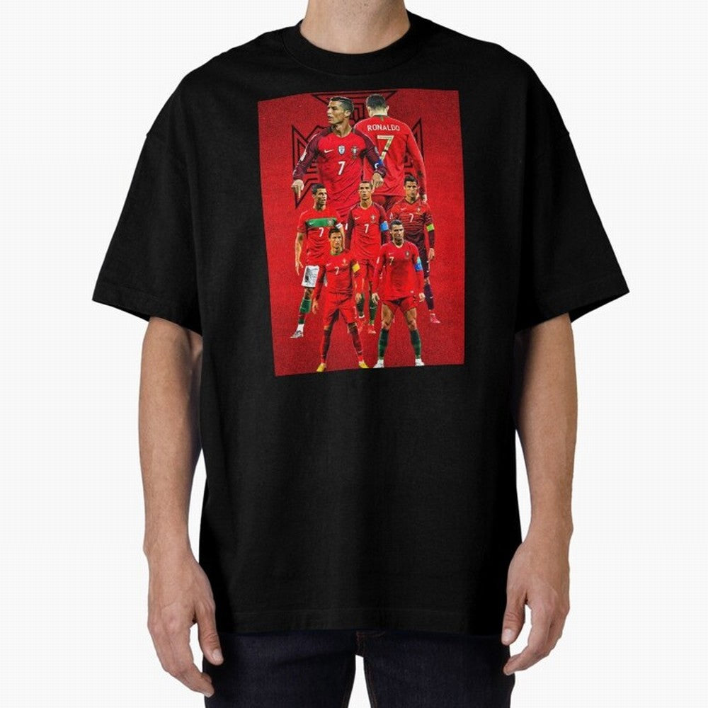 ronaldo Oversized T-Shirt Capture the FIFA World Cup 2026 Group Stage Journey through Neymar, Haaland and Cristiano Ronaldo Highlights, Portugal Pride, Stadium Chants, National Pride, Trophy Dreams and Unforgettable Football Memories; Made for Die