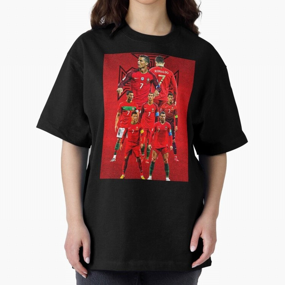 ronaldo Oversized T-Shirt Capture the FIFA World Cup 2026 Group Stage Journey through Neymar, Haaland and Cristiano Ronaldo Highlights, Portugal Pride, Stadium Chants, National Pride, Trophy Dreams and Unforgettable Football Memories; Made for Die