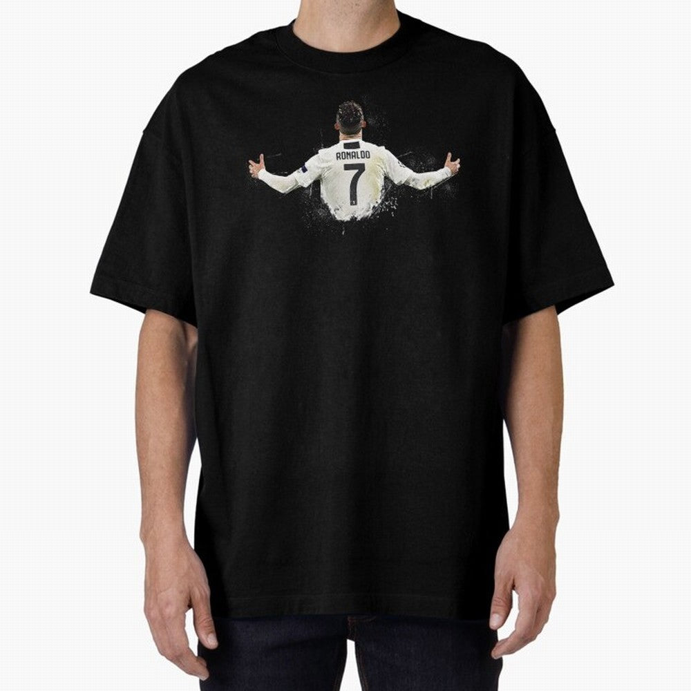Cristiano Ronaldo Juventus Abstract Paintings Oversized T-Shirt Relive Legendary Nights from FIFA World Cup 2026 Group Stage Centered on Haaland, Portugal, Spain and Germany Energy, Champion Mindset, Group Stage Buzz, Knockout Tension and