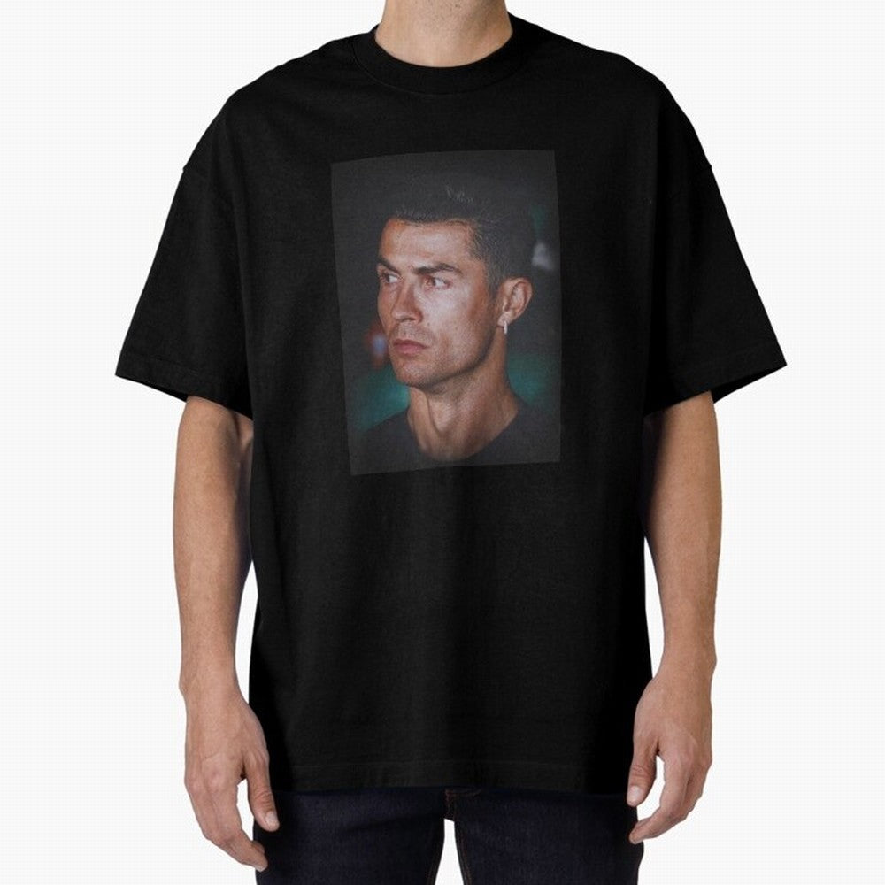 Cristiano Ronaldo Oversized T-Shirt Make Every Kick Count in FIFA World Cup 2026 for Fans of Messi and Cristiano Ronaldo and Portugal, Bringing Goal Celebration Energy, Supporter Heritage, Football Icons and Worldwide Tournament Joy; Great for