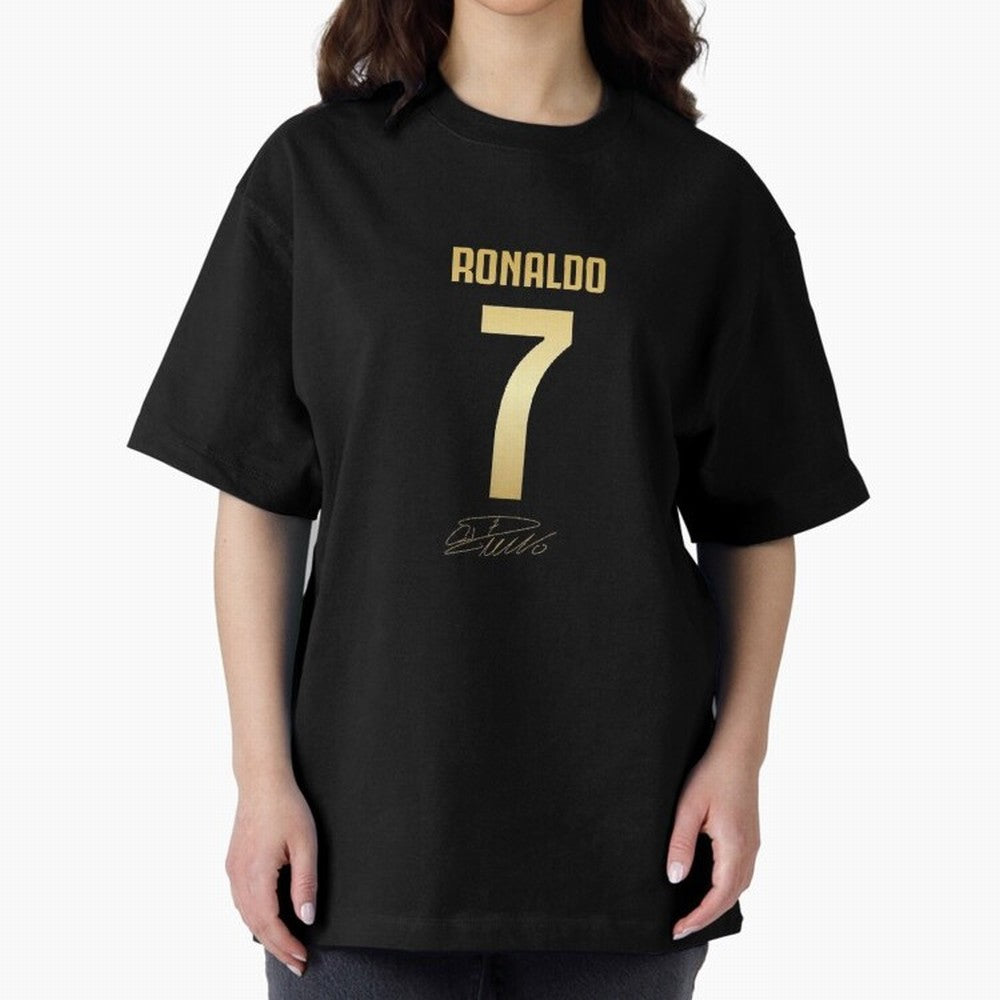 CR7 Cristiano Ronaldo Black And Gold Luxury Drawstring Bag Oversized T-Shirt Show Your Love for the FIFA World Cup 2026 Journey through Cristiano Ronaldo, Haaland and CR7 Highlights, England and Germany Pride, Stadium Chants, National Pride, Trophy