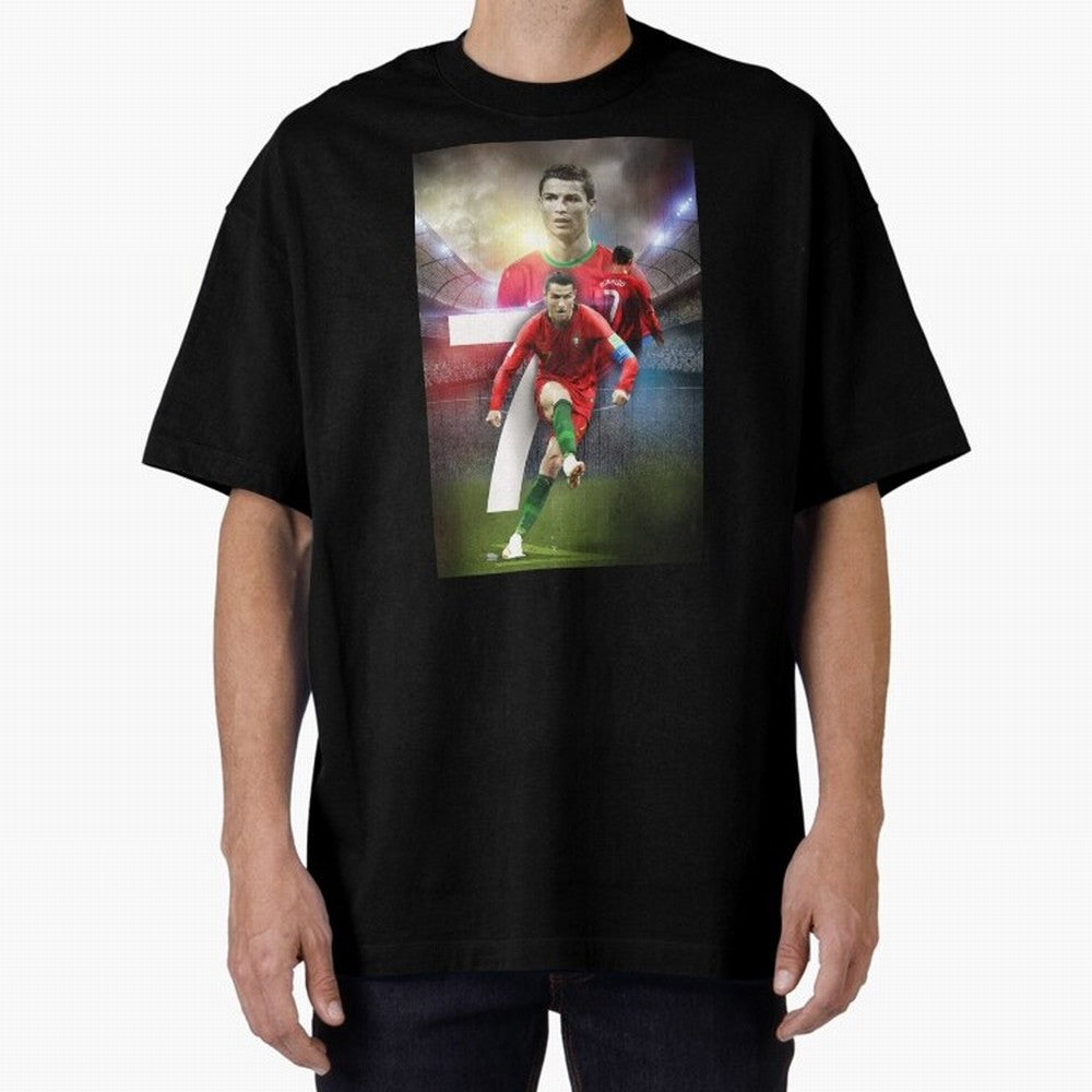 Cristiano Ronaldo Manchester United 4 Oversized T-Shirt Celebrate the Biggest Stage of the FIFA World Cup 2026 Group Stage Journey through Messi, Neymar and Mbappe Highlights, England and Germany Pride, Worldwide Fan Energy, Dramatic Goals, Stadium