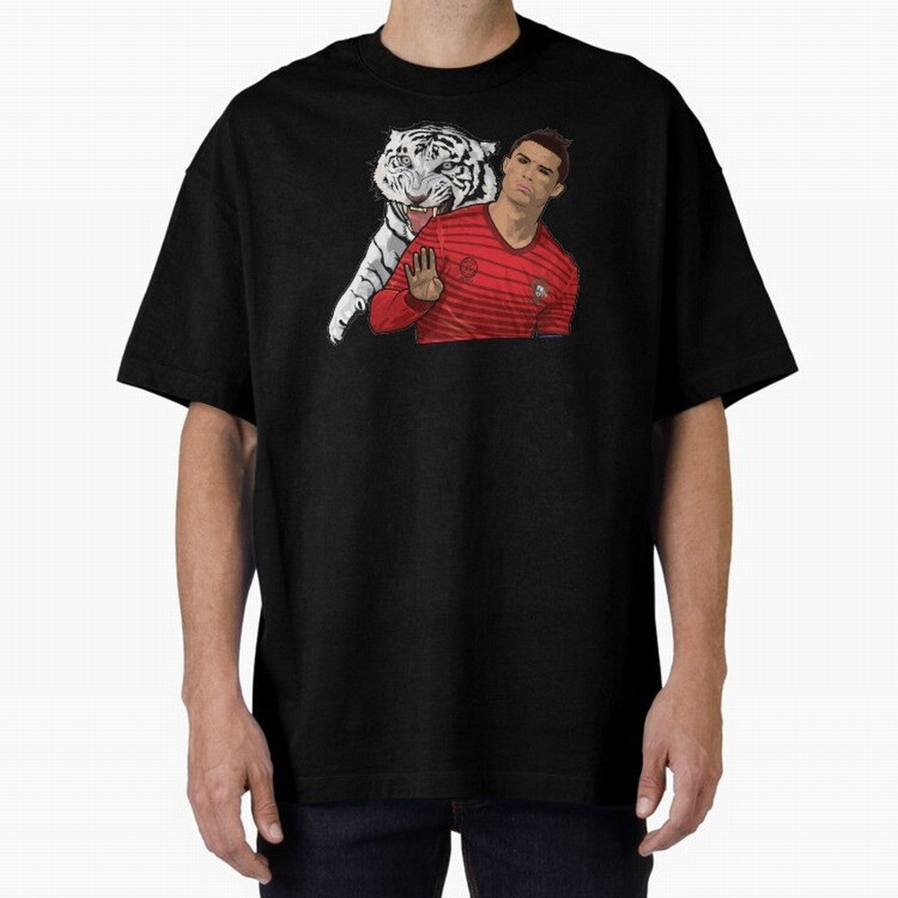 Cristiano Ronaldo Oversized T-Shirt Wear the Spirit of Global Football Passion for FIFA World Cup 2026, Built around Mbappe, Portugal, Retro Football Energy, Iconic Rivalries, Trophy Chase Drama and Stadium Atmosphere; Perfect for Supporters Who