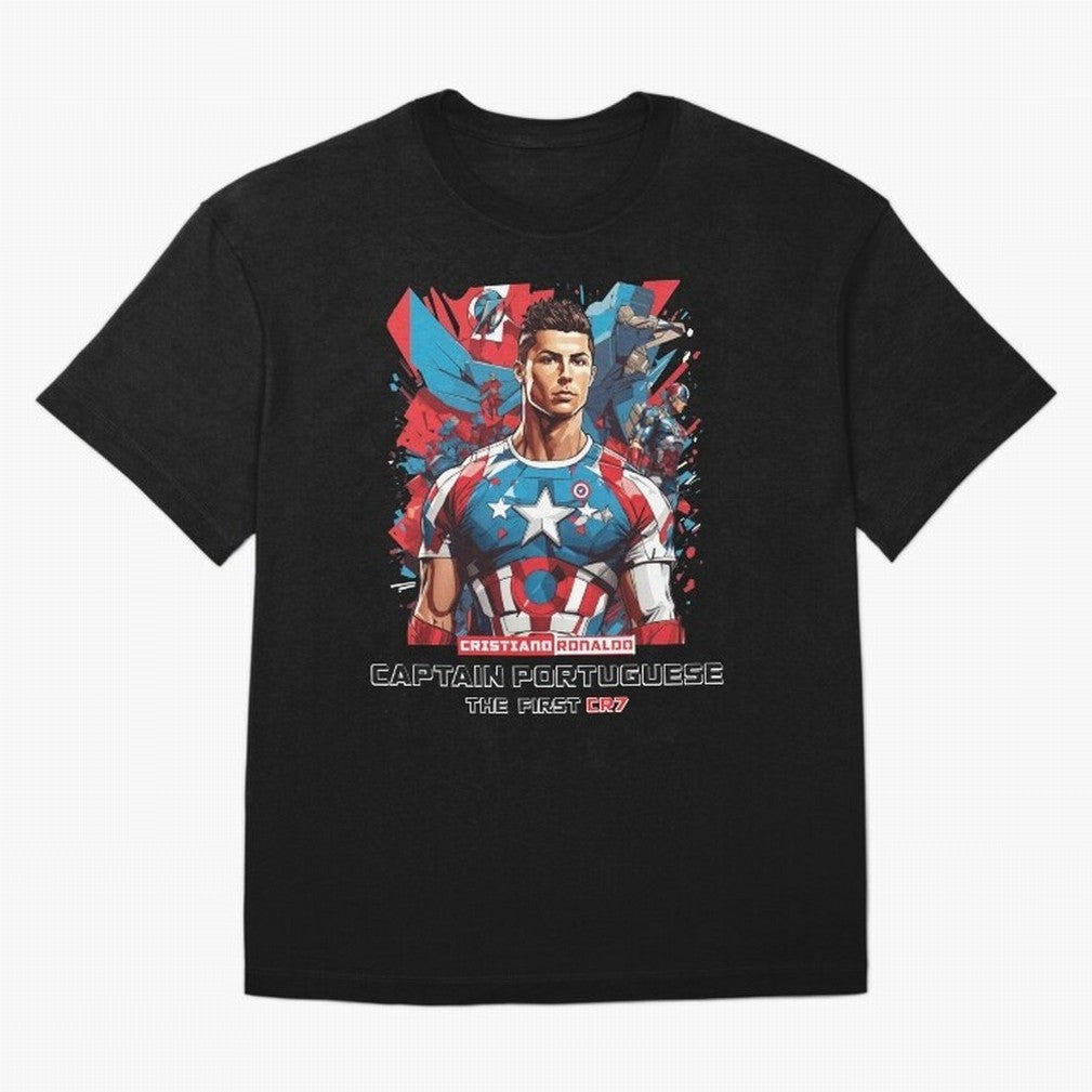 Cristiano Ronaldo Captain Portuguese Oversized T-Shirt Remember Iconic Moments from Global Football Passion for FIFA World Cup 2026, Filled with Messi, Neymar and Mbappe, Germany, Global Supporter Spirit, Legendary Goals, National Colors and