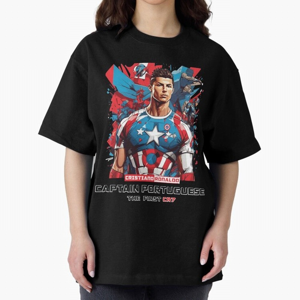 Cristiano Ronaldo Captain Portuguese Oversized T-Shirt Remember Iconic Moments from Global Football Passion for FIFA World Cup 2026, Filled with Messi, Neymar and Mbappe, Germany, Global Supporter Spirit, Legendary Goals, National Colors and