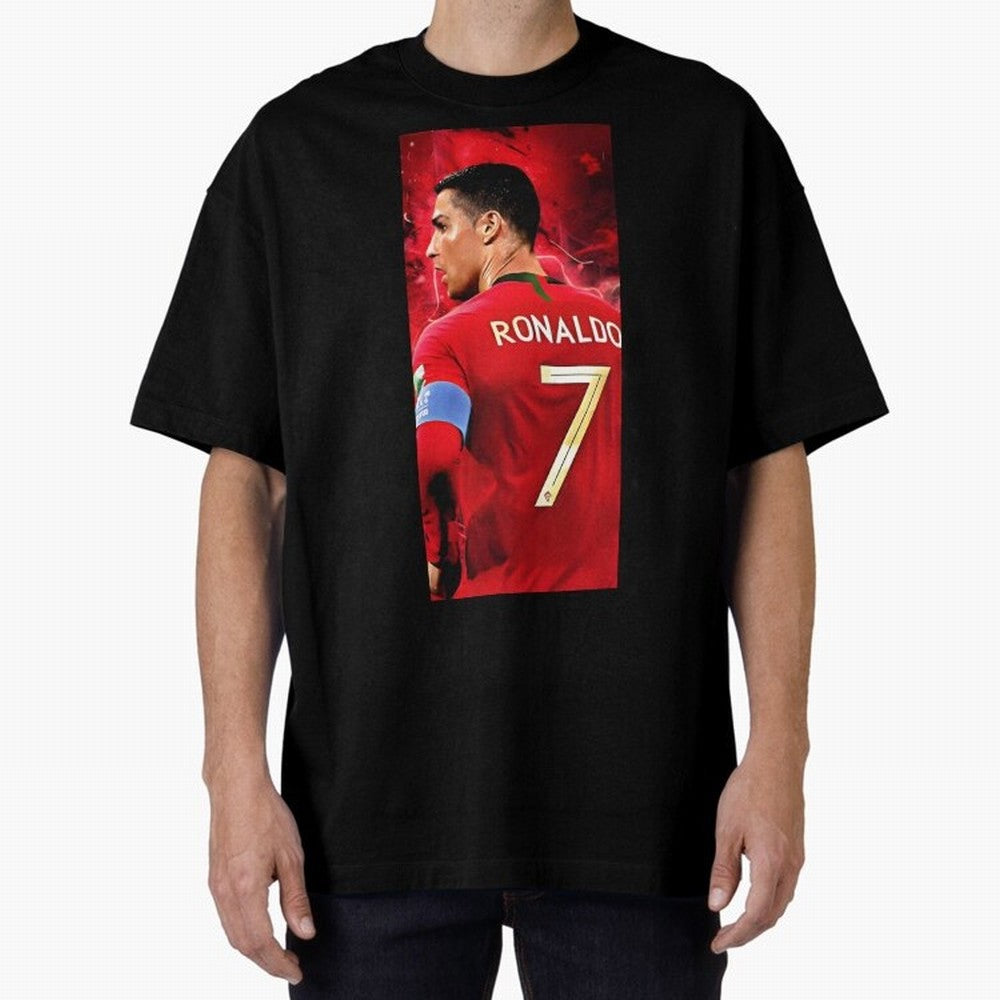 Cristiano Ronaldo Oversized T-Shirt Stand with FIFA World Cup 2026 USA Canada Mexico for Fans of Messi, Neymar and Mbappe and France, Bringing Tournament Hype, Historic Matchups, Family Viewing Parties and Global Sports Pride; Built for Supporters