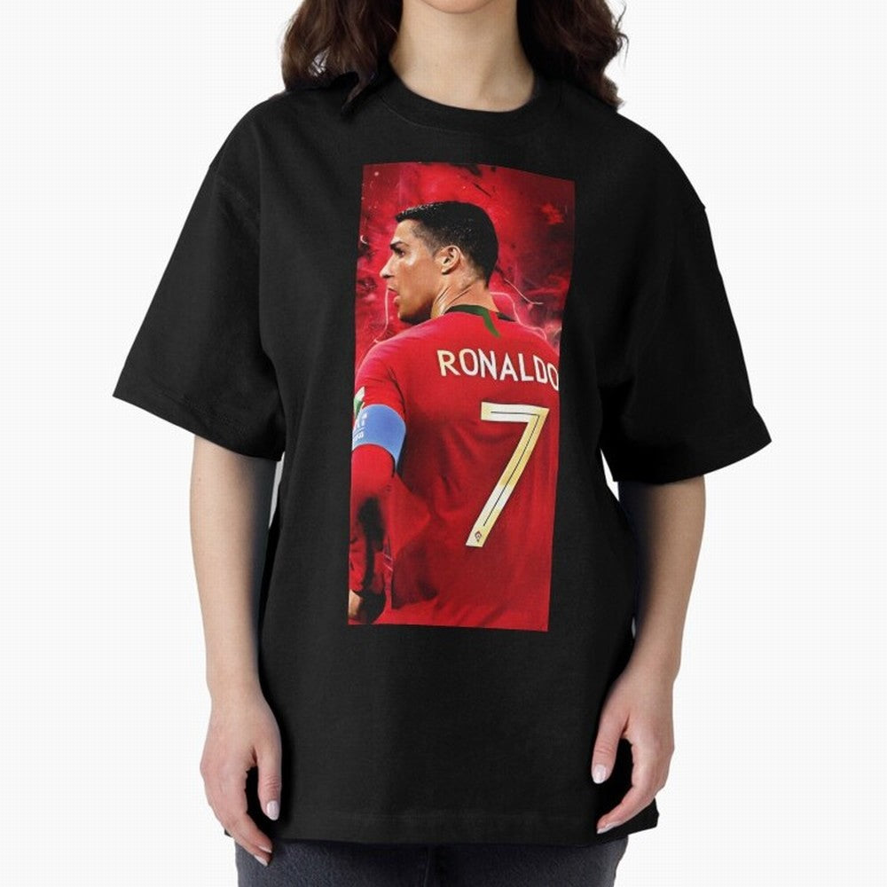 Cristiano Ronaldo Oversized T-Shirt Stand with FIFA World Cup 2026 USA Canada Mexico for Fans of Messi, Neymar and Mbappe and France, Bringing Tournament Hype, Historic Matchups, Family Viewing Parties and Global Sports Pride; Built for Supporters