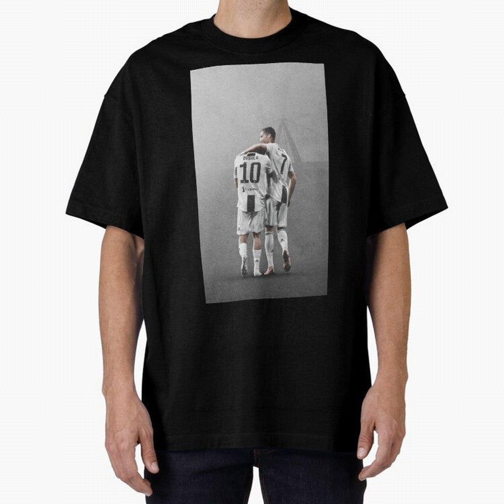 ronaldo with paulo dybala Oversized T-Shirt Bring Match Day Fire to the FIFA World Cup 2026 Journey through Cristiano Ronaldo, Haaland and CR7 Highlights, Portugal Pride, Stadium Chants, National Pride, Trophy Dreams and Unforgettable Football