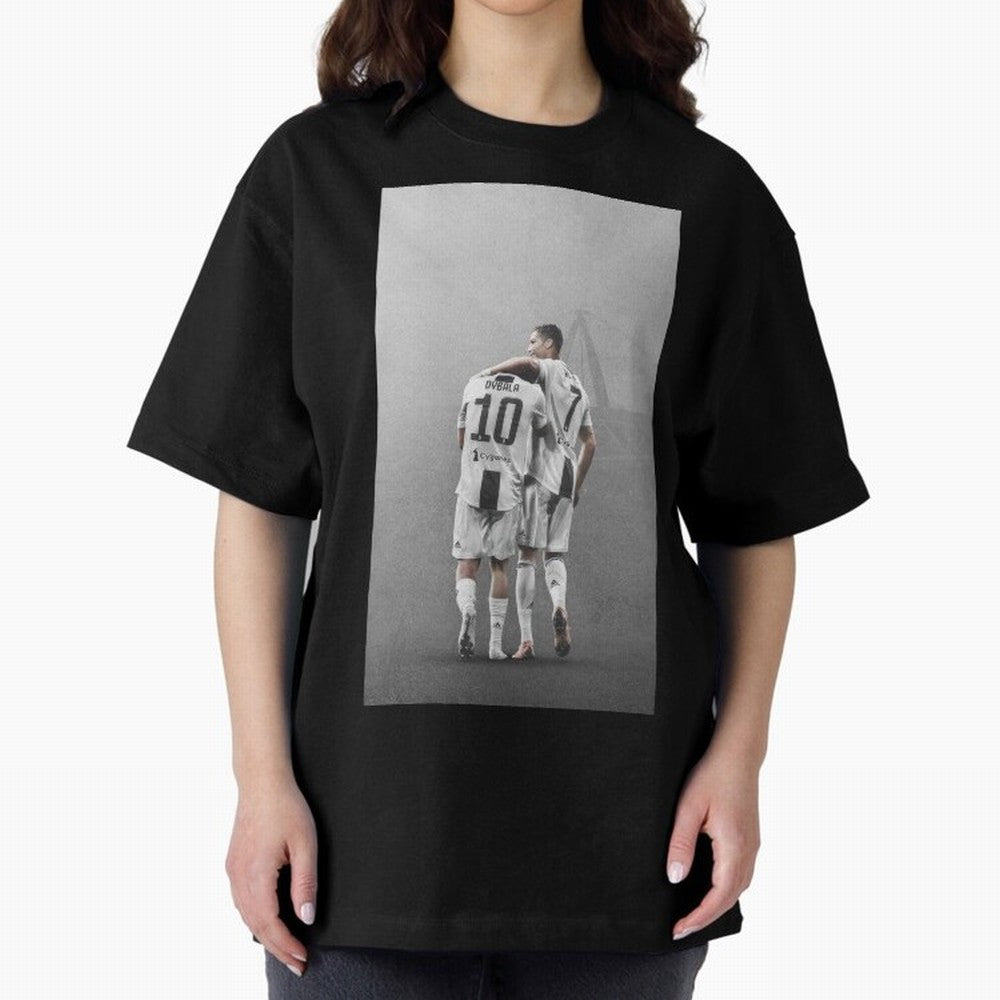 ronaldo with paulo dybala Oversized T-Shirt Bring Match Day Fire to the FIFA World Cup 2026 Journey through Cristiano Ronaldo, Haaland and CR7 Highlights, Portugal Pride, Stadium Chants, National Pride, Trophy Dreams and Unforgettable Football