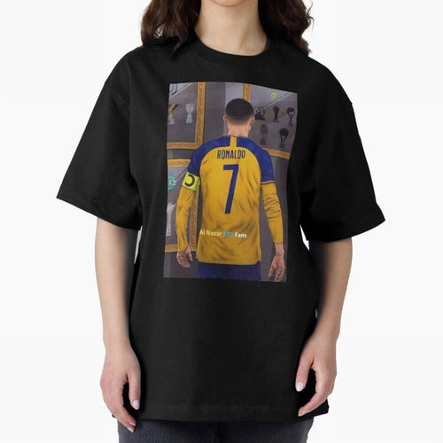 Al Nassr -Cristiano Ronaldo CR7 2023 Oversized T-Shirt Show Match Day Excitement for Match Day Hype around FIFA World Cup 2026 Group Stage, Cristiano Ronaldo, Argentina and Brazil, Soccer Culture, Superstar Moments, National Team Dreams and