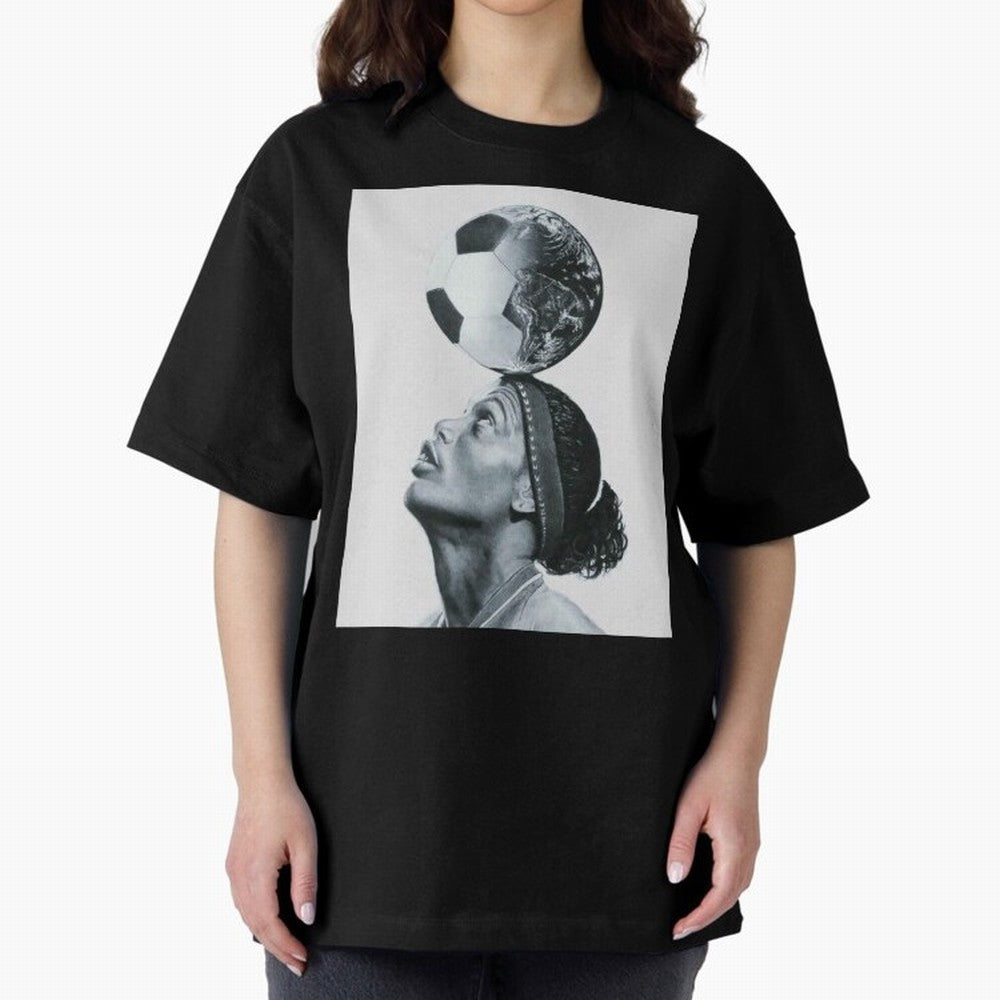 Art Ronaldinho Illustration Oversized T-Shirt Represent Fans Who Live for FIFA World Cup 2026 Group Stage for Fans of Haaland and Mbappe and Argentina, Bringing Football History, Final Match Energy, Crowd Noise and Once in a Lifetime Moments; Great