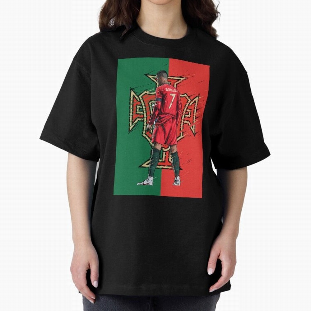 CR7 Portugal Oversized T-Shirt Bring FIFA World Cup 2026 USA Canada Mexico Capturing Messi, Argentina, France and Brazil Energy, Football Passion, Legendary Performances, Festival Vibes and Supporter Community; Created for Match Day Parties, Soccer
