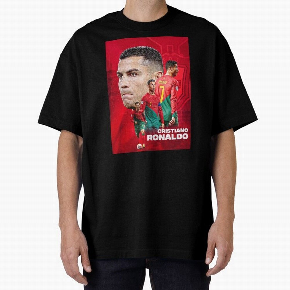 CRISTIANO RONALDO WORLD CUP 2022 Oversized T-Shirt Treasure FIFA World Cup 2026 Group Stage Spirit, Made for Argentina, France and Brazil, Mbappe, Champion Mindset, Group Stage Buzz, Knockout Tension and Passionate Fan Culture; Great for Watch