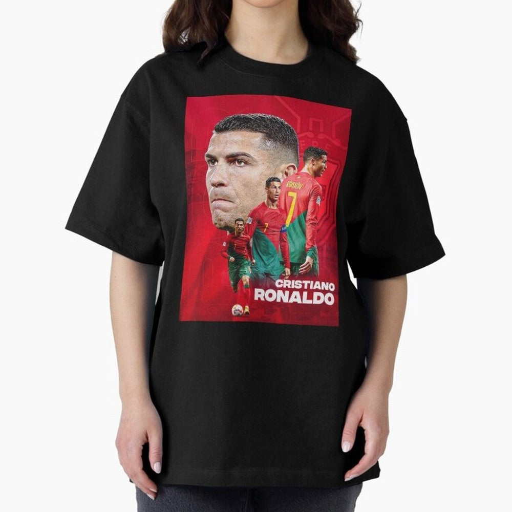 CRISTIANO RONALDO WORLD CUP 2022 Oversized T-Shirt Treasure FIFA World Cup 2026 Group Stage Spirit, Made for Argentina, France and Brazil, Mbappe, Champion Mindset, Group Stage Buzz, Knockout Tension and Passionate Fan Culture; Great for Watch