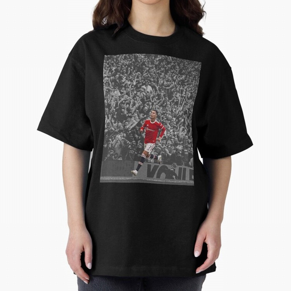 Ronaldo Cr7 Highlights Moment Manchester,Ronaldo Gifts,Ronaldo Cover,Ronaldo Prints Oversized T-Shirt Show Championship Spirit for FIFA World Cup 2026 USA Canada Mexico for Fans of Cristiano Ronaldo, Haaland and CR7 and Portugal, Spain and Germany,