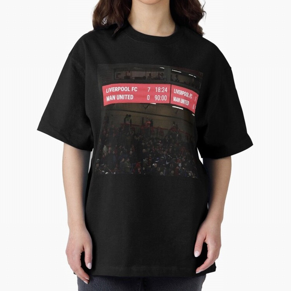 Liverpool 7 - 0 Manchester United Oversized T-Shirt Stand with FIFA World Cup 2026 Group Stage Spirit, Celebrating Netherlands, Messi, CR7 and Mbappe, Classic Soccer Heritage, Championship Pressure, Fan Loyalty and International Pride; Ideal for