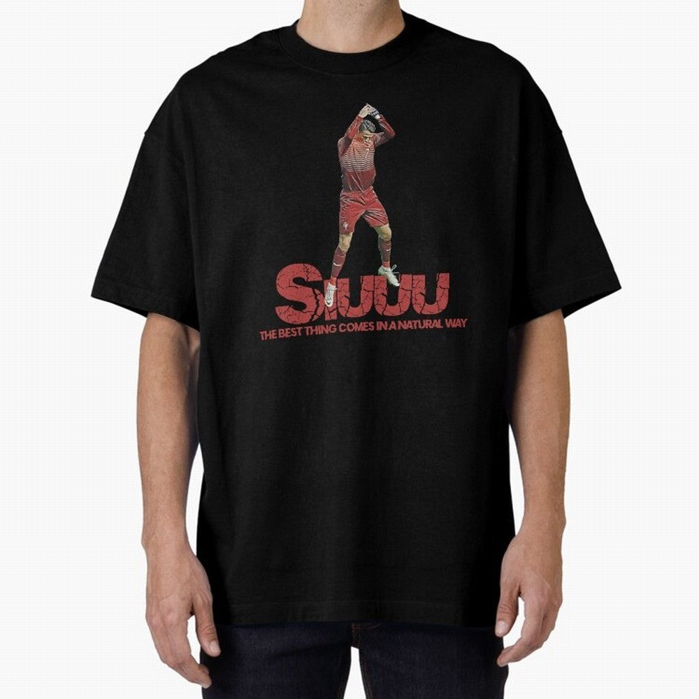 Cr7 Ronaldo Siuuu Oversized T-Shirt Support the Legends of Global Football Passion for FIFA World Cup 2026 USA Canada Mexico, Capturing CR7 and Messi, Argentina, France and Brazil, Stadium Memories, Football Loyalty, International Chants and