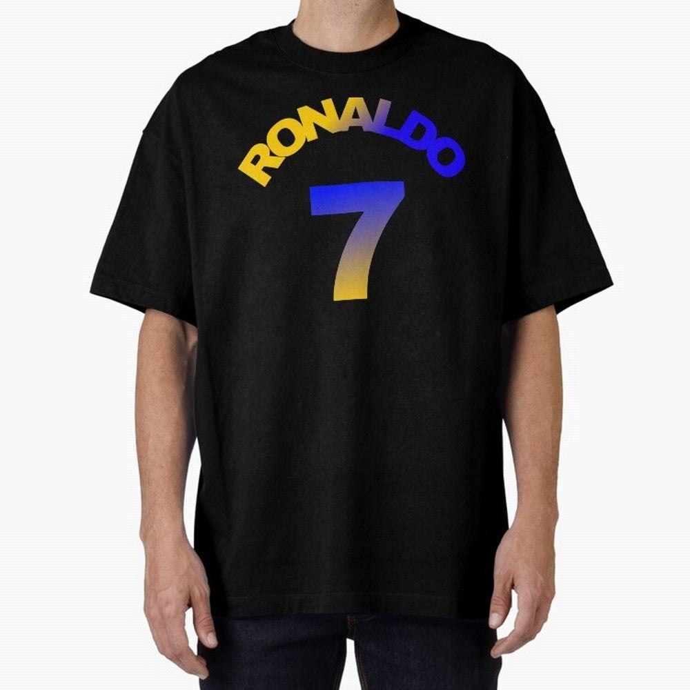 Cristiano Ronaldo Manchester United Oversized T-Shirt Build FIFA World Cup 2026 Group Stage Connected to CR7 and Messi, Brazil, Portugal and Argentina Energy, Worldwide Fan Energy, Dramatic Goals, Stadium Lights and Championship Celebrations; Ideal