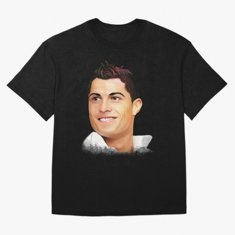 Cristiano Ronaldo CR7 | Digital Painting Oversized T-Shirt Join the Countdown to FIFA World Cup 2026 USA Canada Mexico for Fans of CR7 and Messi and Spain and Netherlands, Bringing Tournament Hype, Historic Matchups, Family Viewing Parties and