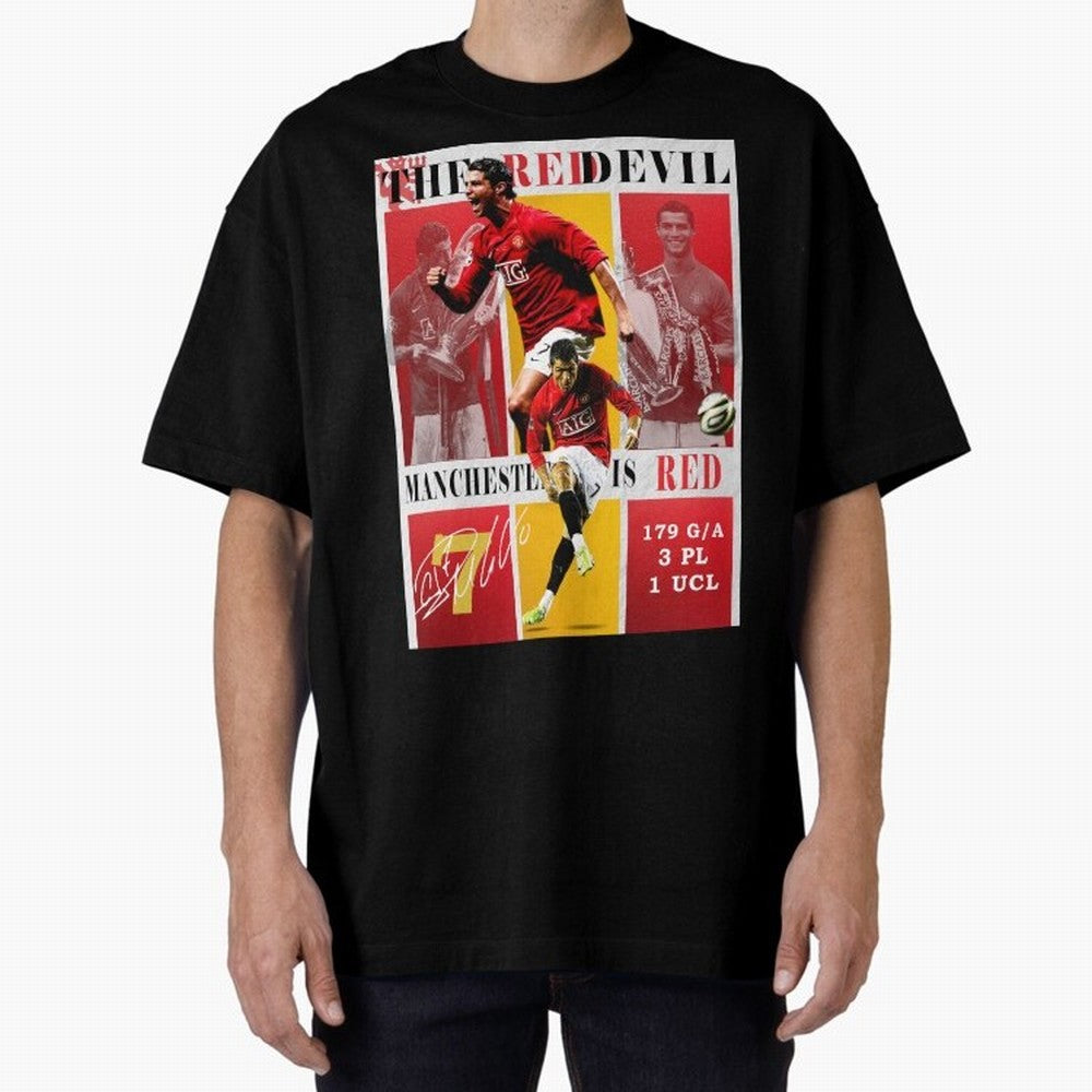 Cristiano Ronaldo 2008 Manchester United Poster Oversized T-Shirt Feel International Energy from FIFA World Cup 2026 Centered on CR7, Argentina Energy, Stadium Memories, Football Loyalty, International Chants and Championship Tradition; Great for