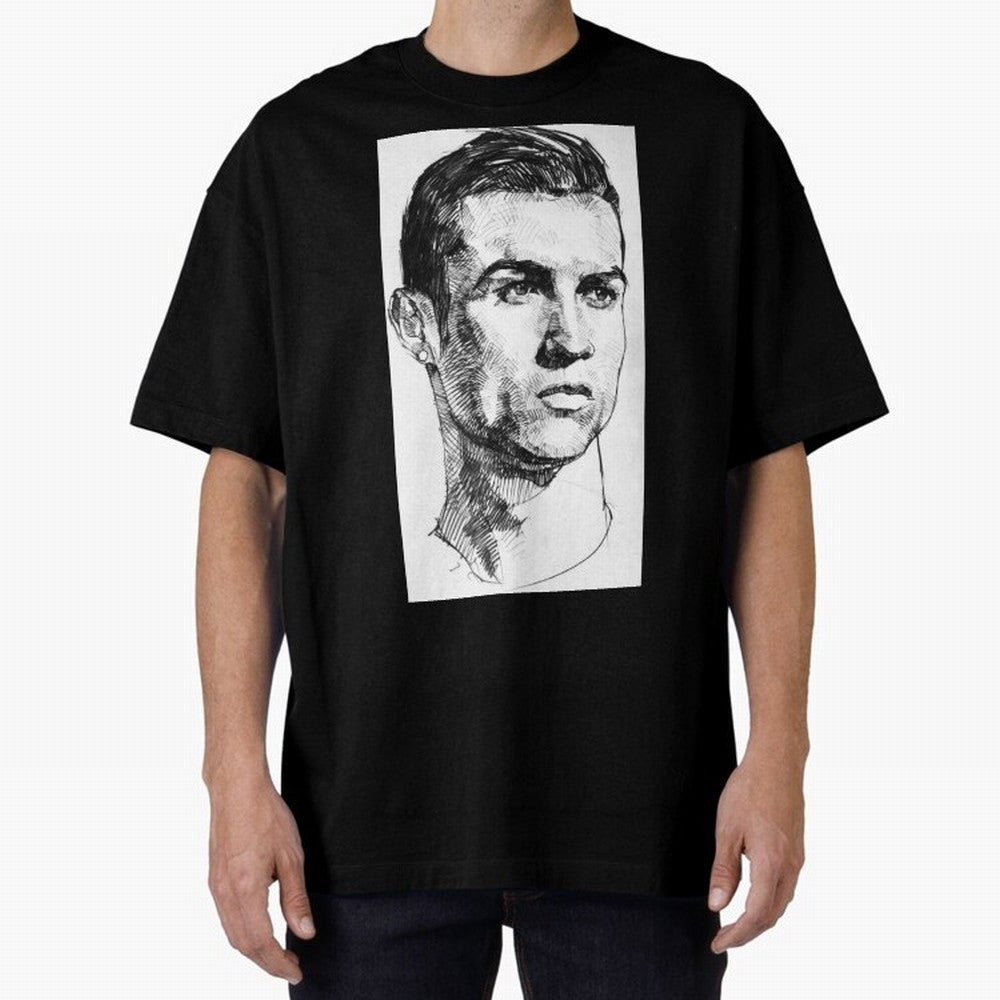 Cristiano Ronaldo CR7 Oversized T-Shirt Stand with FIFA World Cup 2026 USA Canada Mexico Centered on Haaland and Mbappe, Netherlands Energy, Goal Celebration Energy, Supporter Heritage, Football Icons and Worldwide Tournament Joy; Perfect for Fans,