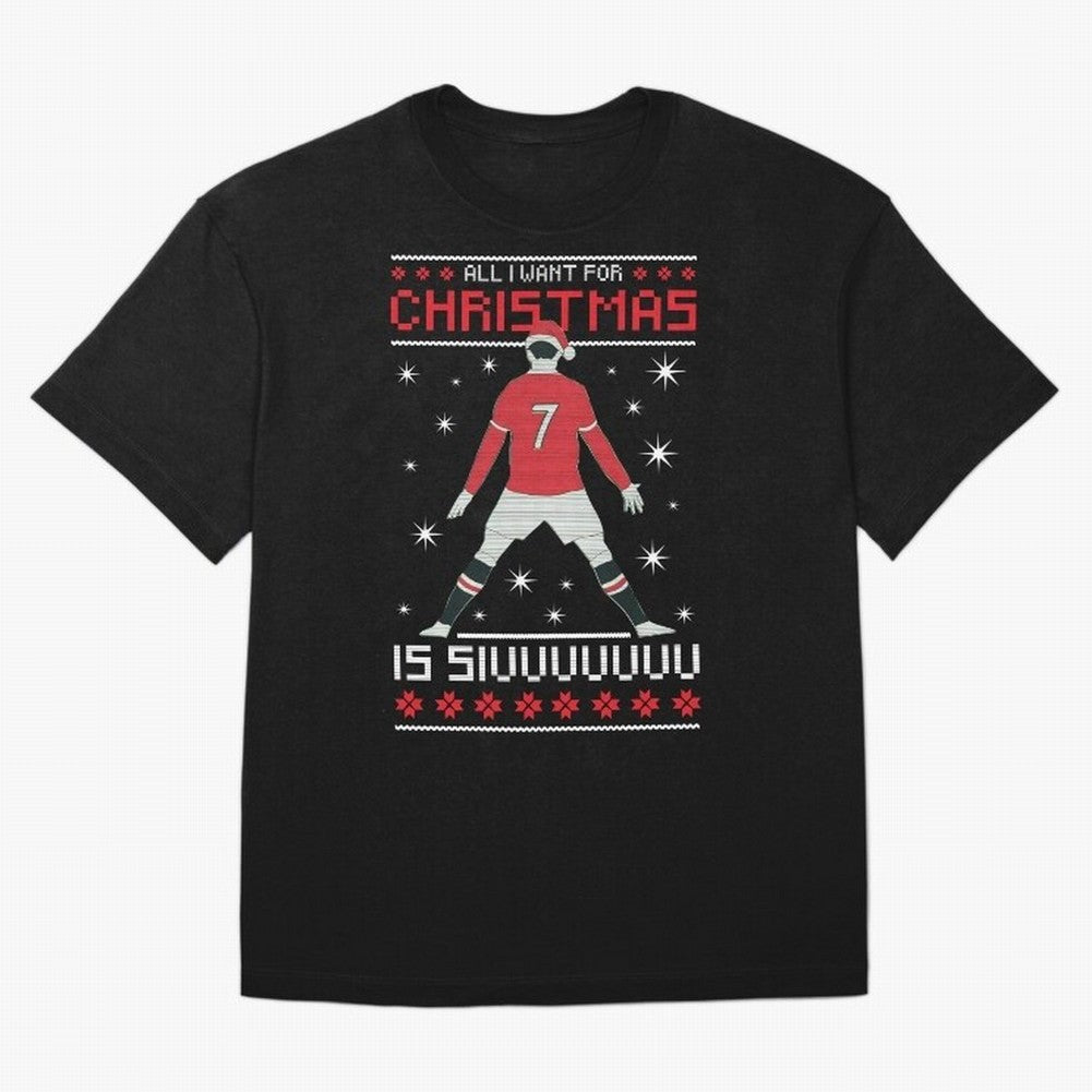 ALL I WANT FOR CHRISTMAS IS SIU Oversized T-Shirt Wear the Spirit of FIFA World Cup 2026 USA Canada Mexico Filled with Mbappe and Neymar, Argentina, France and Brazil Energy, Stadium Chants, National Pride, Trophy Dreams and Unforgettable Football