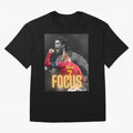 Focus With CR7 Oversized T-Shirt Support Match Day Hype around FIFA World Cup 2026 USA Canada Mexico, CR7 and Messi, France and Portugal, Tournament Hype, Historic Matchups, Family Viewing Parties and Global Sports Pride; Ideal for Passionate Fans