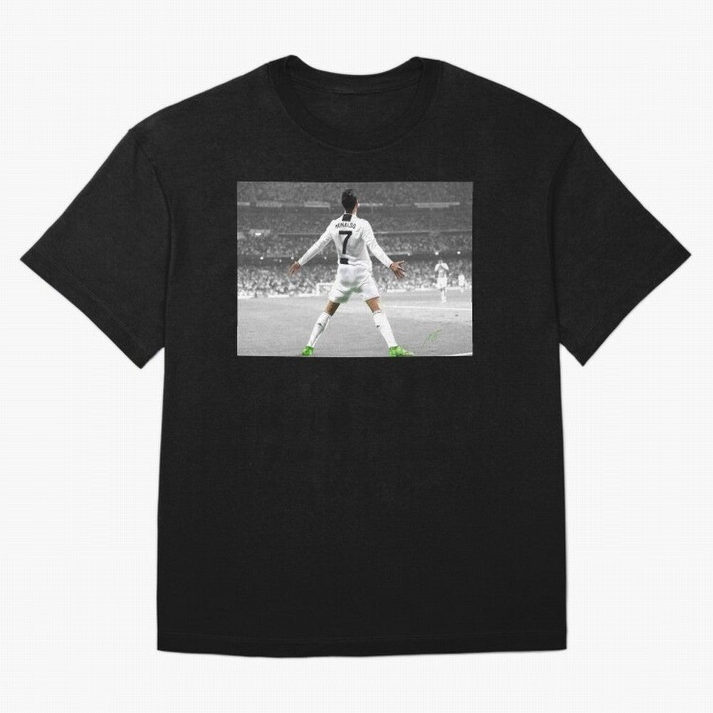 Cristiano Ronaldo Oversized T-Shirt Spotlight Match Day Hype around FIFA World Cup 2026 Group Stage, Messi, Brazil, Retro Football Energy, Iconic Rivalries, Trophy Chase Drama and Stadium Atmosphere; Built for Supporters Chasing Trophy Dreams,