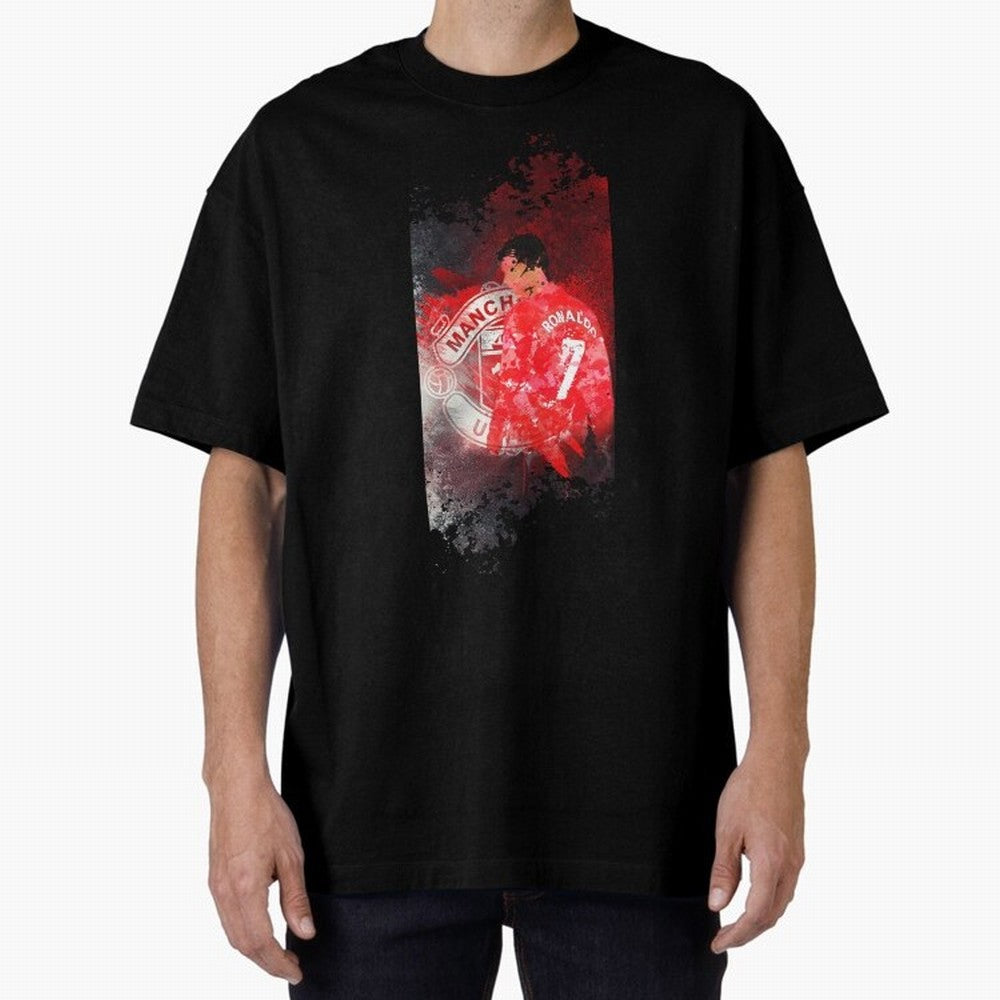 Ronaldo Illustration 003 Oversized T-Shirt Keep Football History Alive during Global Football Passion for FIFA World Cup 2026, Celebrating Mbappe, Brazil, Portugal and Argentina, Supporter Pride, Iconic Celebrations, Legendary Names and Global