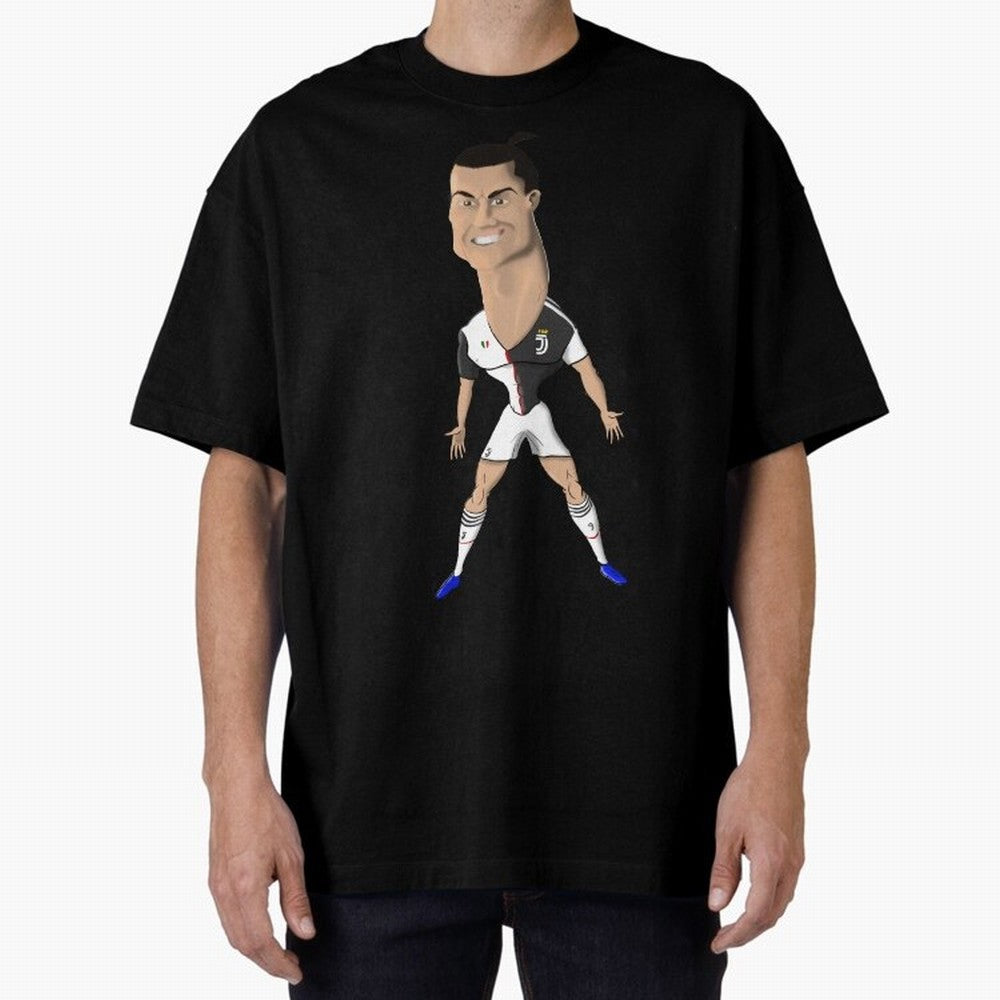 CR7 Oversized T-Shirt Honor Football Greatness during Match Day Hype around FIFA World Cup 2026 Group Stage, Cristiano Ronaldo, Argentina, Championship Spirit, Famous Goals, Roaring Crowds and International Football Unity; Built for Supporters