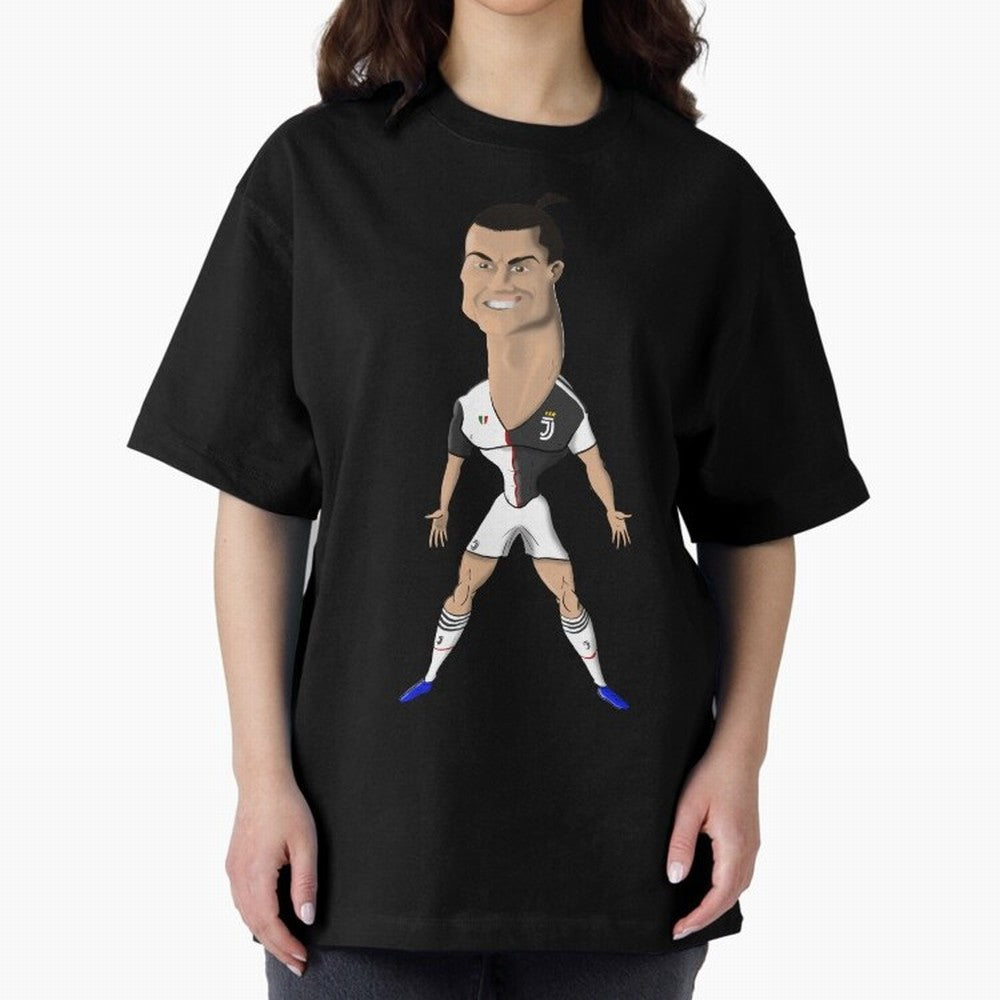 CR7 Oversized T-Shirt Honor Football Greatness during Match Day Hype around FIFA World Cup 2026 Group Stage, Cristiano Ronaldo, Argentina, Championship Spirit, Famous Goals, Roaring Crowds and International Football Unity; Built for Supporters