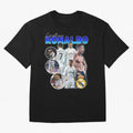 Cristiano Ronaldo Bootleg Oversized T-Shirt Honor Football Greatness during FIFA World Cup 2026 for Fans of Messi and Cristiano Ronaldo and France and Portugal, Bringing Soccer Culture, Superstar Moments, National Team Dreams and Competitive Fire;