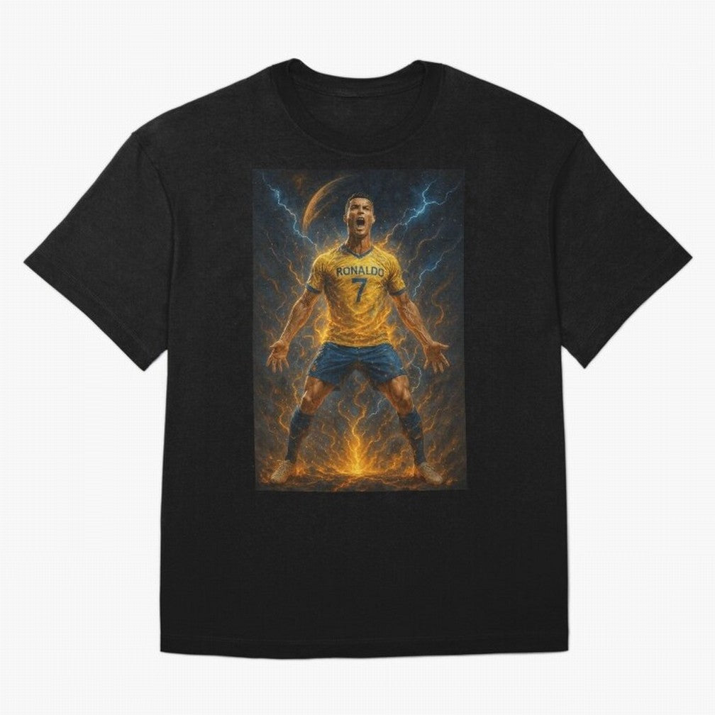 Cristiano Ronaldo Oversized T-Shirt Stand Out with Spirit from FIFA World Cup 2026 USA Canada Mexico Capturing Neymar, France Energy, Football Passion, Legendary Performances, Festival Vibes and Supporter Community; Ideal for Passionate Fans Who