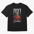 Cristiano Ronaldo Oversized T-Shirt Stand with FIFA World Cup 2026 USA Canada Mexico Spirit, Connected to France and Portugal, Messi, Neymar and Mbappe, Vintage Soccer Flavor, Modern Football Stars, National Flags and Final Night Emotion; Made for