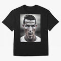 Cristiano Ronaldo Portrait Oversized T-Shirt Upgrade FIFA World Cup 2026 for Fans of CR7 and England, Bringing Sports Nostalgia, International Competition, Famous Players and Unforgettable Victories; Great for Watch Parties, Sports Bars, Family