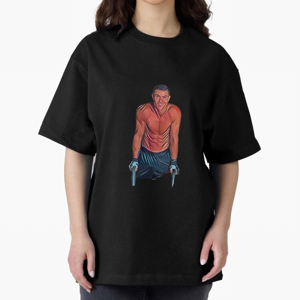 nice smile from cris Oversized T-Shirt Stand Out with Spirit from FIFA World Cup 2026 for Fans of Cristiano Ronaldo, Haaland and CR7 and Portugal, Bringing Championship Spirit, Famous Goals, Roaring Crowds and International Football Unity; Perfect
