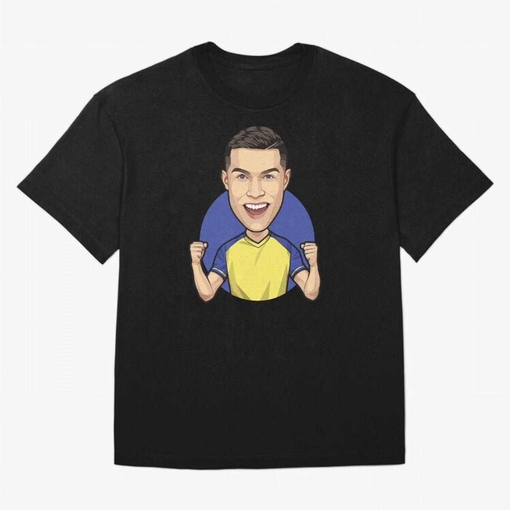 Ronaldo Al-Nassr 2022 Oversized T-Shirt Mark Global Football Passion for FIFA World Cup 2026, Made for Messi, Neymar and Mbappe, France and Portugal, Sports Nostalgia, International Competition, Famous Players and Unforgettable Victories; Created