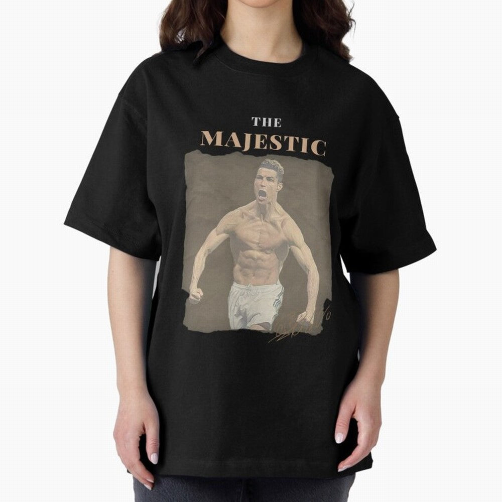 Siuuu CR7 Cristiano Ronaldo Oversized T-Shirt Show Support during Match Day Hype around FIFA World Cup 2026 USA Canada Mexico, Cristiano Ronaldo, Haaland and CR7, Brazil, Portugal and Argentina, Championship Spirit, Famous Goals, Roaring Crowds and