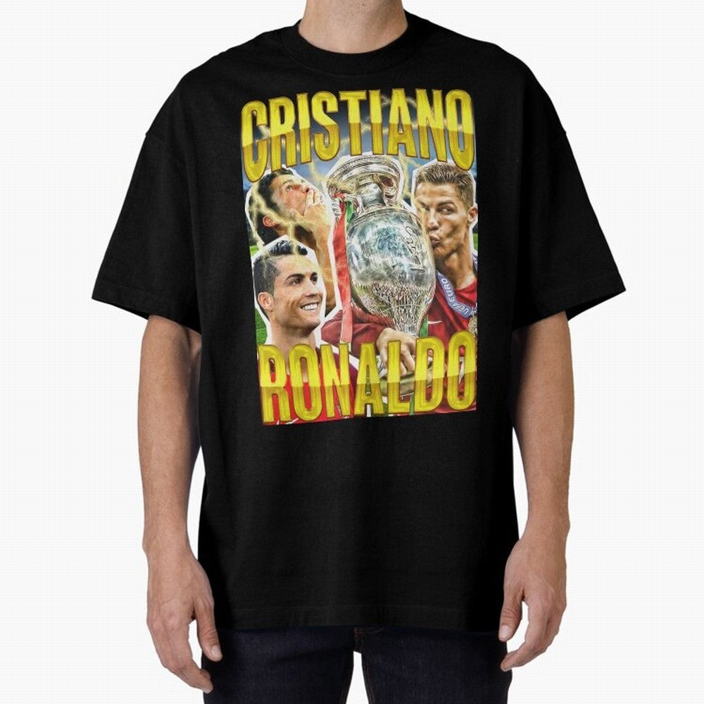 Cristiano Ronaldo CR7 SIUUU El Bicho Vintage Retro Design Oversized T-Shirt Represent the Passion of the FIFA World Cup 2026 USA Canada Mexico Journey through Messi, CR7 and Mbappe Highlights, Portugal Pride, Retro Football Energy, Iconic