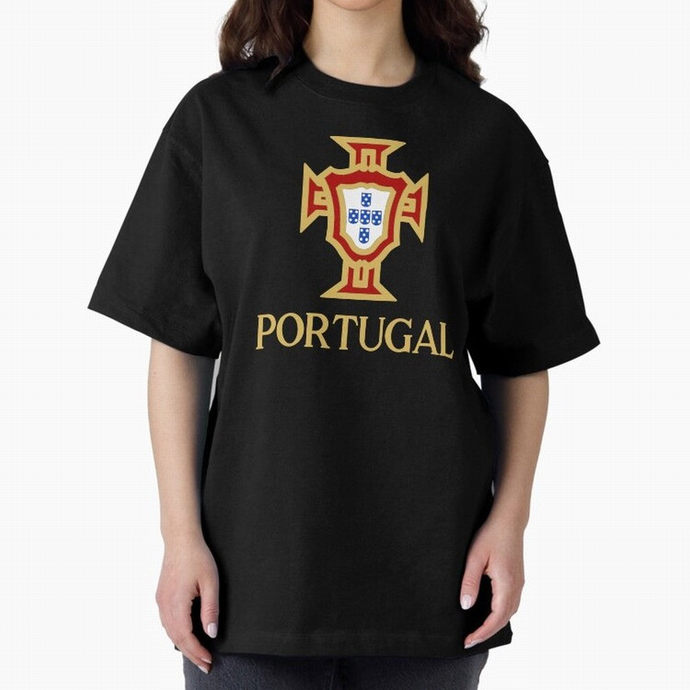 Portugal Gold Alt 3 Oversized T-Shirt Make Game Day About the FIFA World Cup 2026 Journey through CR7 Highlights, Brazil, Portugal and Argentina Pride, Retro Football Energy, Iconic Rivalries, Trophy Chase Drama and Stadium Atmosphere; Perfect for