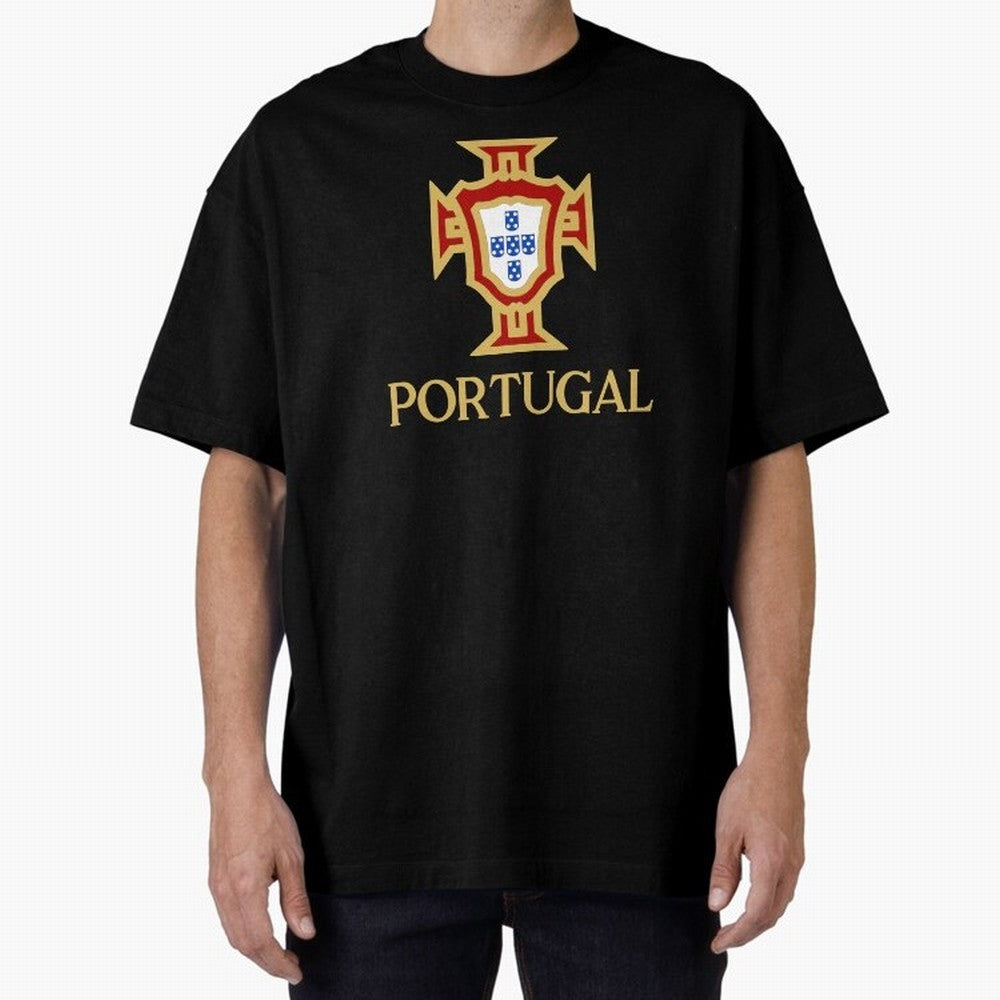 Portugal Gold Alt 3 Oversized T-Shirt Make Game Day About the FIFA World Cup 2026 Journey through CR7 Highlights, Brazil, Portugal and Argentina Pride, Retro Football Energy, Iconic Rivalries, Trophy Chase Drama and Stadium Atmosphere; Perfect for