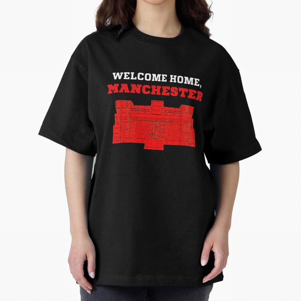 Welcome Home Manchester 7 CR Oversized T-Shirt Honor Football Greatness during the FIFA World Cup 2026 Journey through Haaland and Mbappe Highlights, Portugal Pride, Fan Favorite Moments, National Team Passion, Big Match Drama and Soccer History;