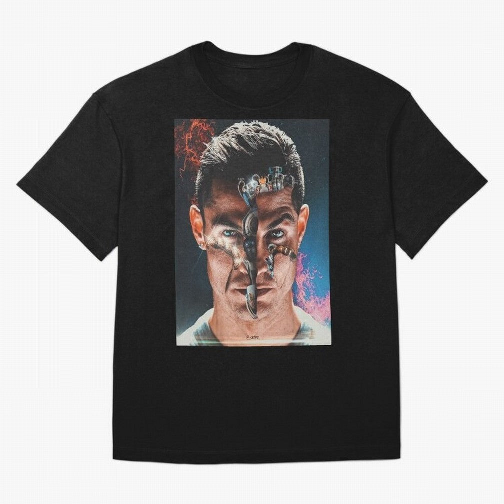 CR7 Career Titles+Ballon (x5) Oversized T-Shirt Feel the Heartbeat of Match Day Hype around FIFA World Cup 2026, Mbappe and Neymar, France and Portugal, Vintage Soccer Flavor, Modern Football Stars, National Flags and Final Night Emotion; Created