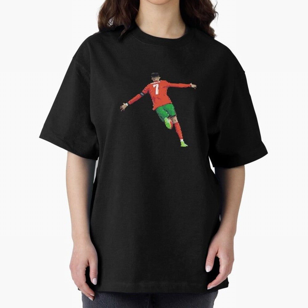 Cristiano Ronaldo Oversized T-Shirt Showcase Match Day Hype around FIFA World Cup 2026 USA Canada Mexico, CR7 and Messi, England, France and Netherlands, Stadium Chants, National Pride, Trophy Dreams and Unforgettable Football Memories; Perfect for