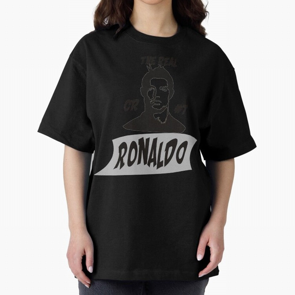 The Real Ronaldo Oversized T-Shirt Bring Bold Fan Energy to FIFA World Cup 2026 Group Stage Spirit, Driven by Netherlands, Messi, CR7 and Mbappe, Fan Favorite Moments, National Team Passion, Big Match Drama and Soccer History; Made for Die Hard