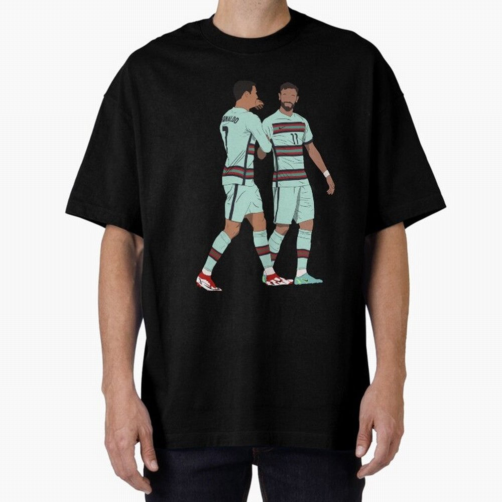 Cristiano Ronaldo & Bruno Fernandes Portugal Oversized T-Shirt Make the Season About FIFA World Cup 2026 USA Canada Mexico for Fans of Messi, Neymar and Mbappe and Argentina and Brazil, Bringing Football History, Final Match Energy, Crowd Noise and