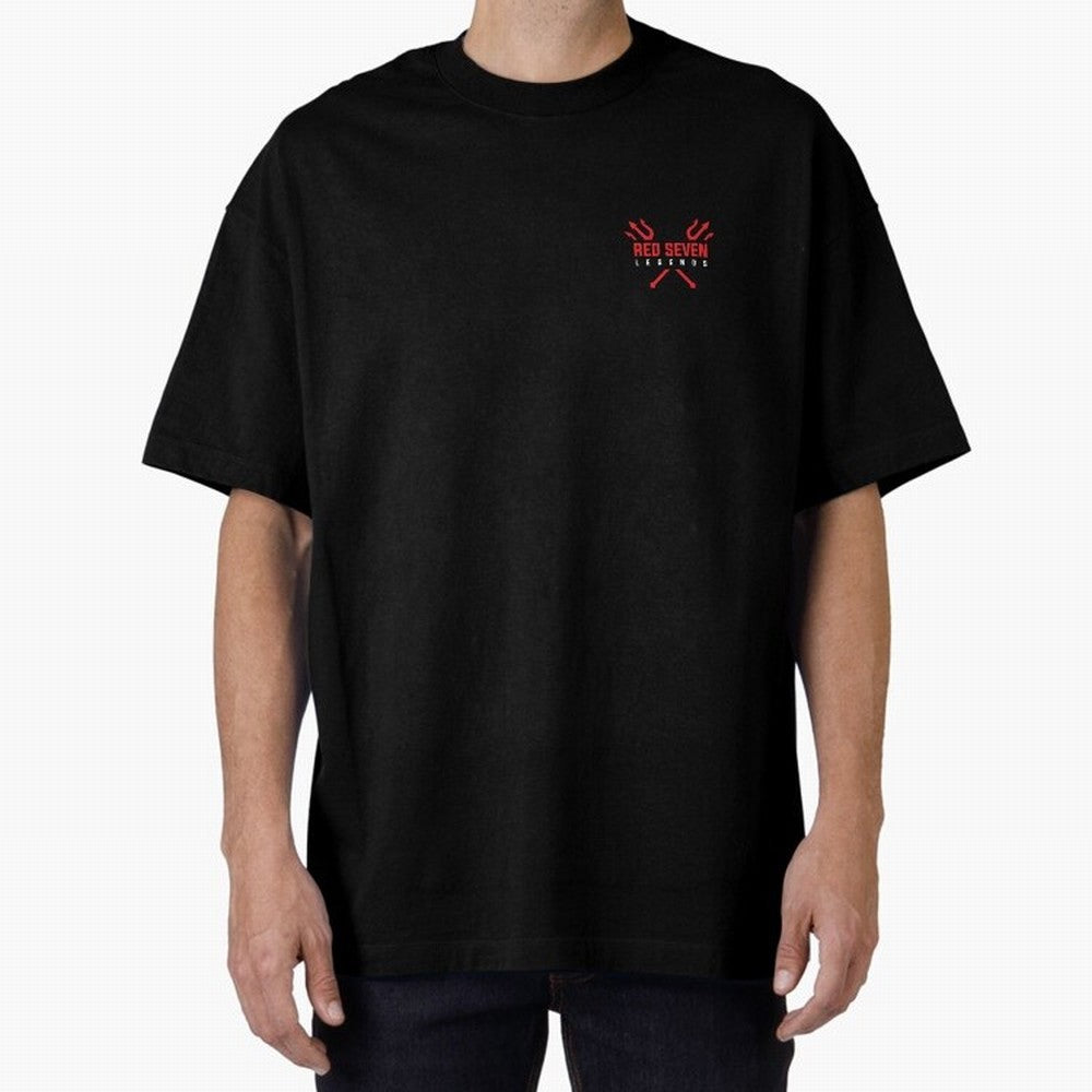 Red Seven Legends - Man Utd Oversized T-Shirt Join Match Day Hype around FIFA World Cup 2026 USA Canada Mexico, Cristiano Ronaldo, Spain and Netherlands, Stadium Chants, National Pride, Trophy Dreams and Unforgettable Football Memories; Perfect for
